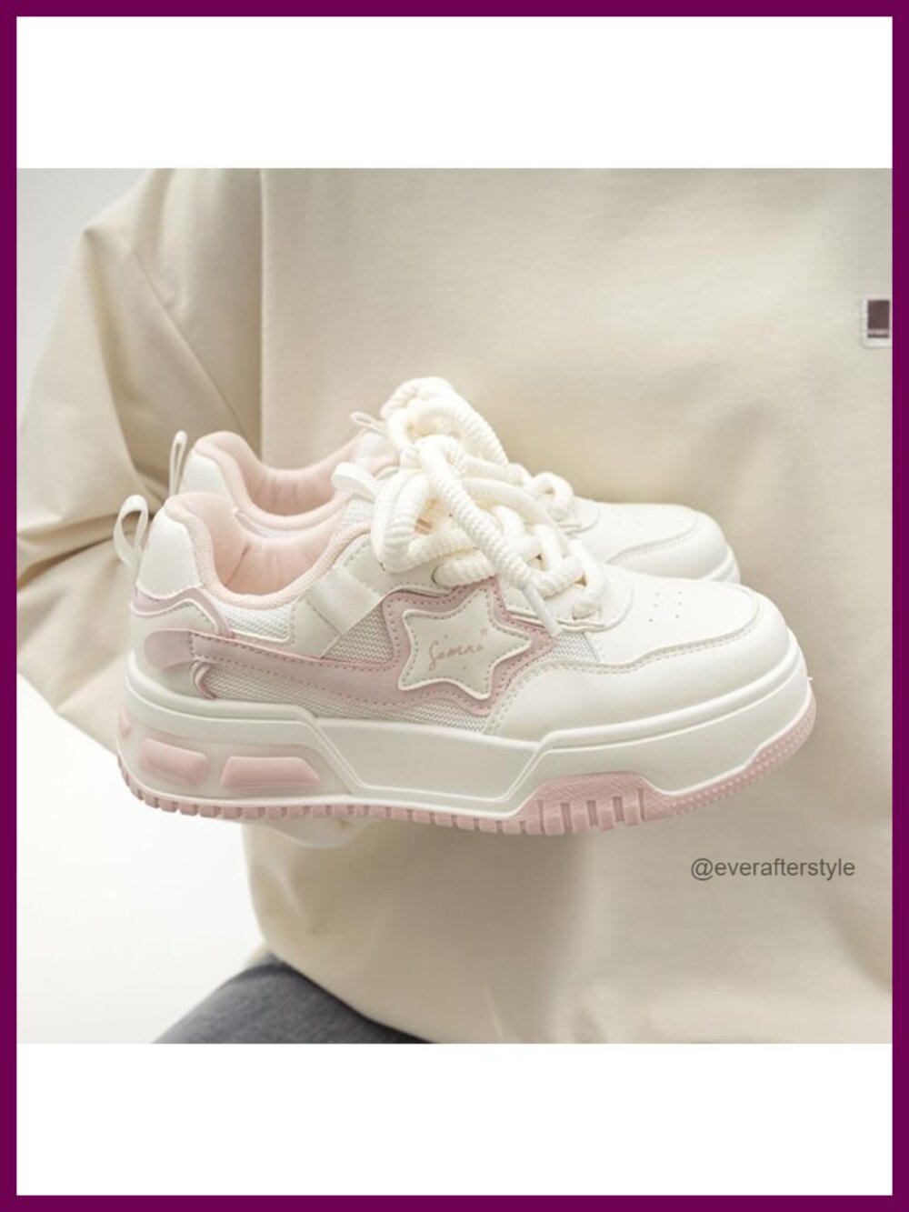 Y2K Platform Chunky Sneakers Women Walking Shoes Breathable Slip-Resistant - Picture 2 of 6